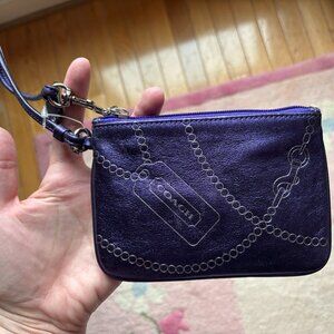 Purple Coach Wristlet